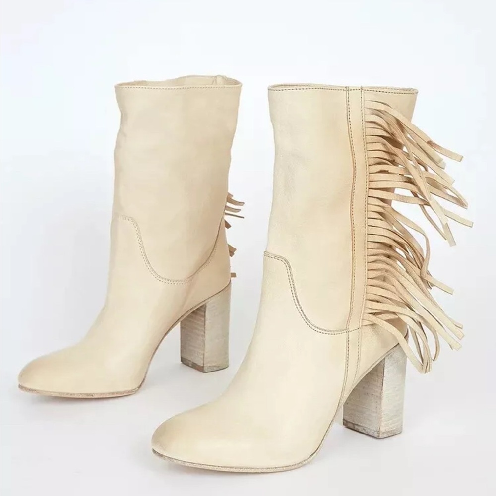 🌹Free People Wild Rose Fringe Slouch Boots